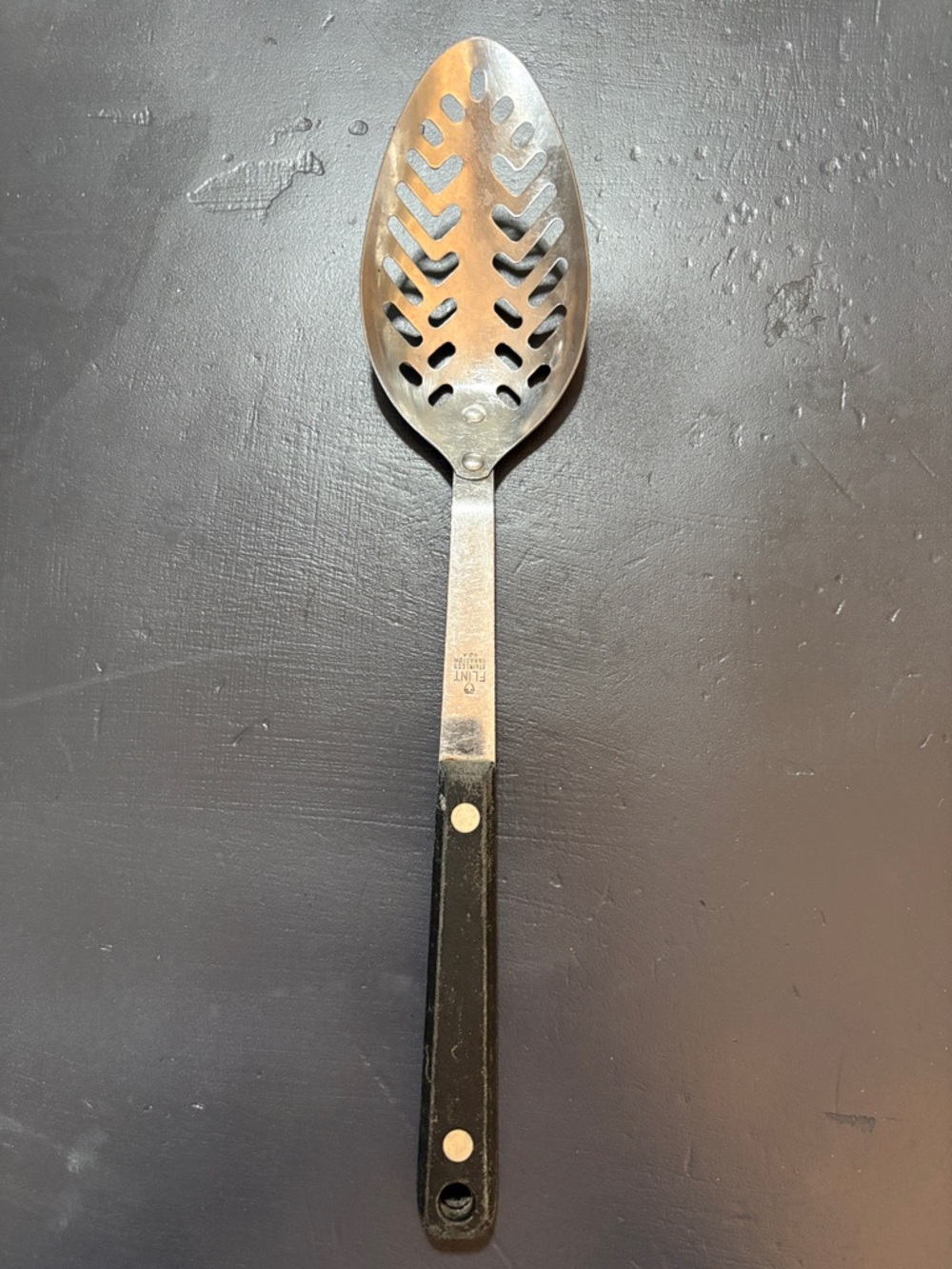 Vintage Flint Slotted Spoon